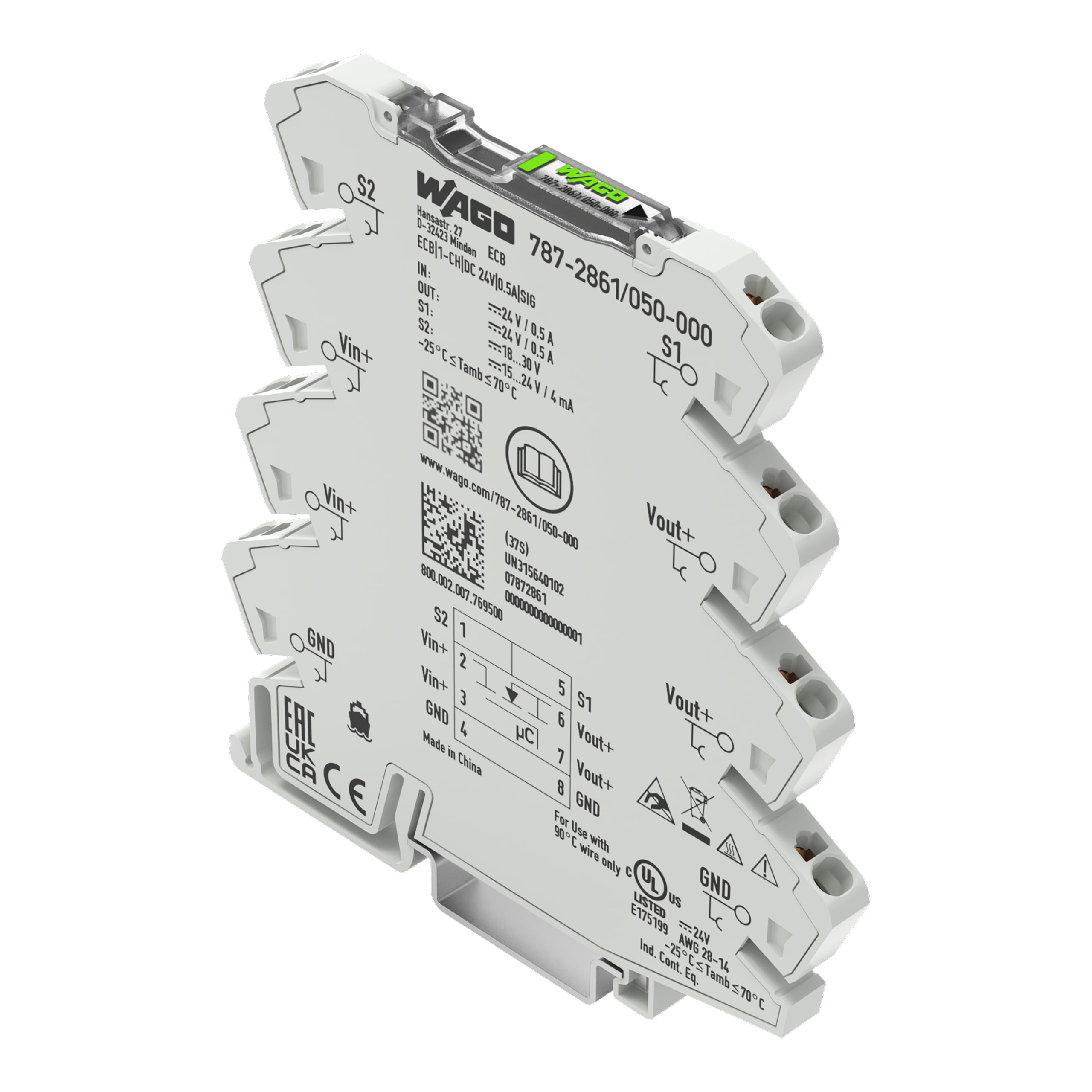 WAGO ITALIA SRL WAG787-2861/050-000 ECB 1 CANALE DC 24V