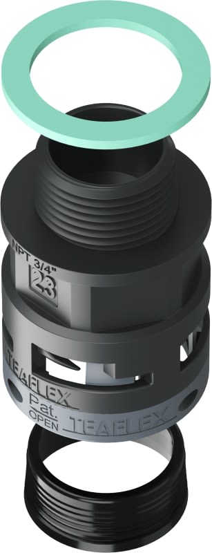 TEAFLEX - TEA8BSM23N04 RACC.NERO IP68 SM23 NPT 3/4