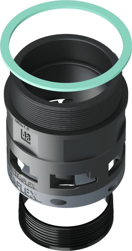 TEAFLEX - TEA8BSM48M63 RACC.NERO IP68 SM48 M63X1,5