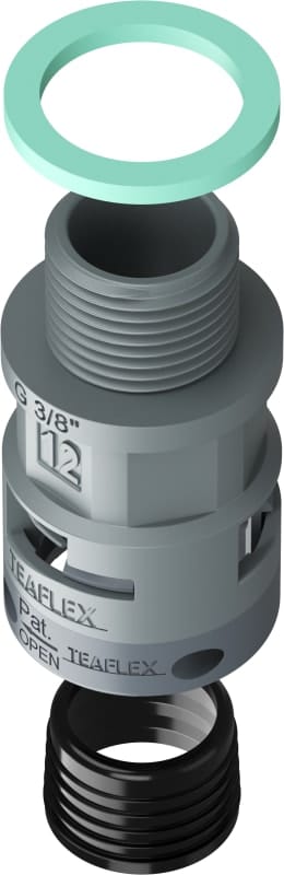 TEAFLEX TEA8GSM12G02 RACC.GRIGIO IP68 SM12 G 3/8