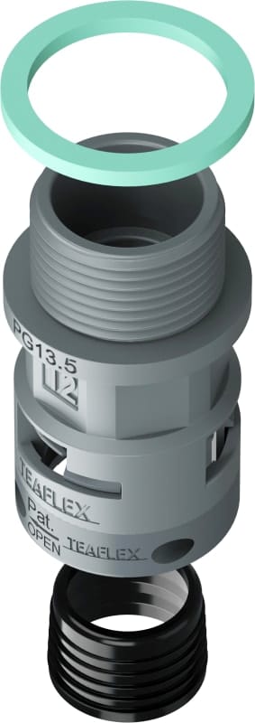 TEAFLEX TEA8GSM12P13 RACC.GRIGIO IP68 SM12 PG13,5