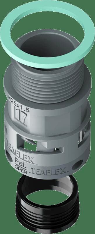 TEAFLEX TEA8GSM17M25 RACC.GRIGIO IP68 SM17 M25X1,5