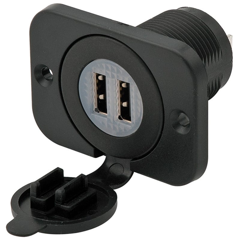 ELCART DISTRIBUTION ERT080152800 DOPPIA PRESA USB PANNELLO 5V 3.1A