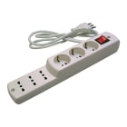 MELCHIONI SPA MEM492519719 MULTIPRESA BIANCA N6 PRESE N3 SCHUKO+N3