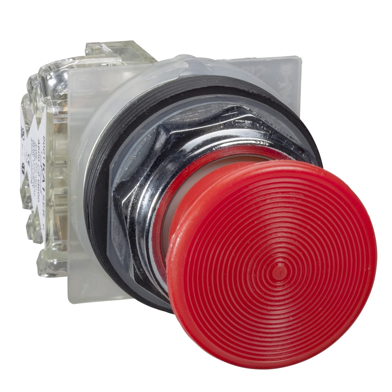 SCHNEIDER ELECTRIC - SNR9001KR24RH13 Pulsante Ø30 - lunetta metallo - testa a fungo Ø35mm - rosso - 1NC/NO