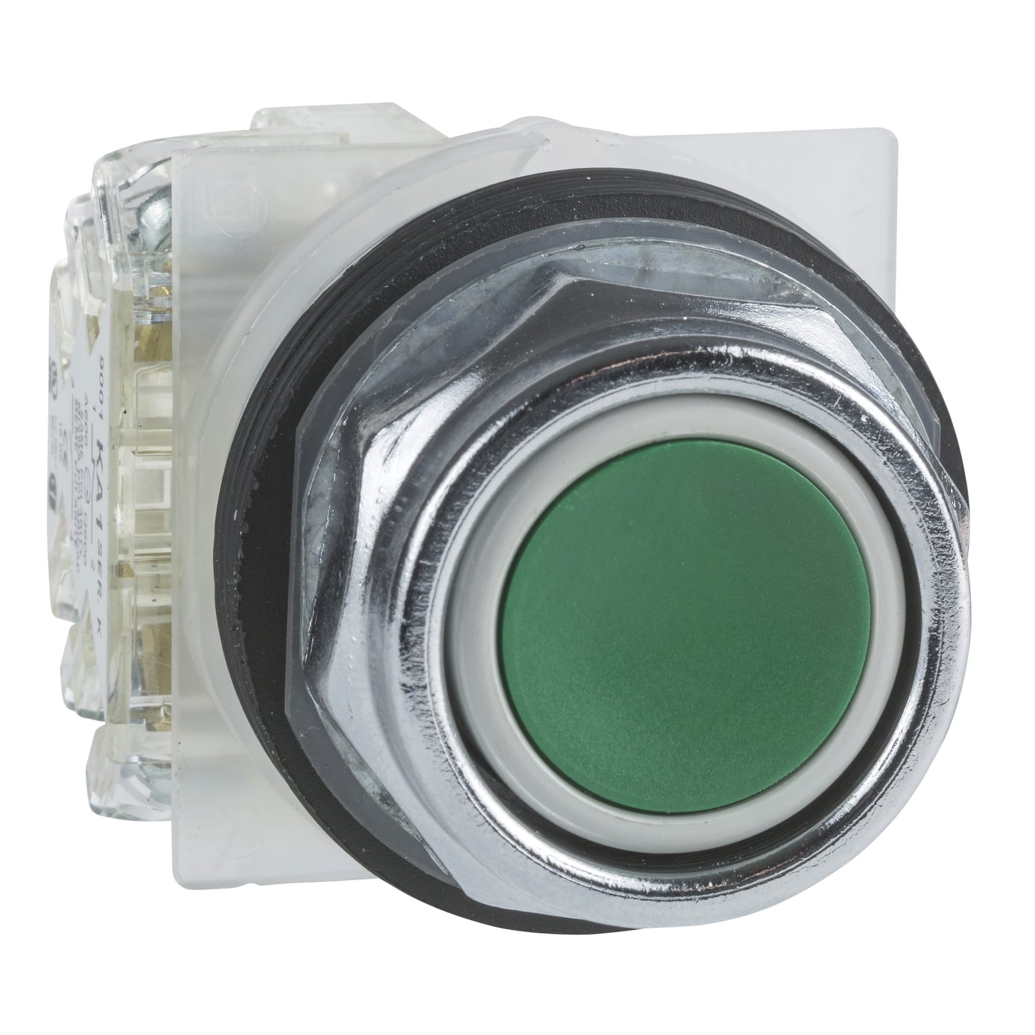 SCHNEIDER ELECTRIC - SNR9001KR1GH5 Pulsante verde Ø30 - incassato con ritorno - 1NO