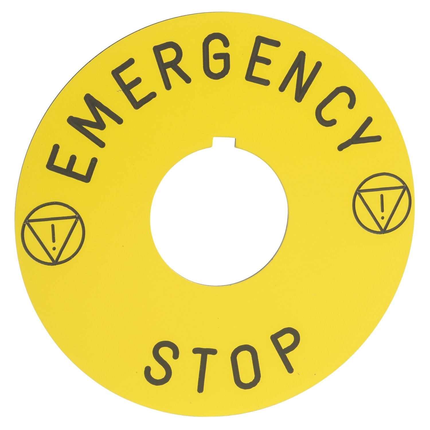 SCHNEIDER ELECTRIC - SNR9001KN8330 ETICHETTA GIALLA EMERGENCY STOP