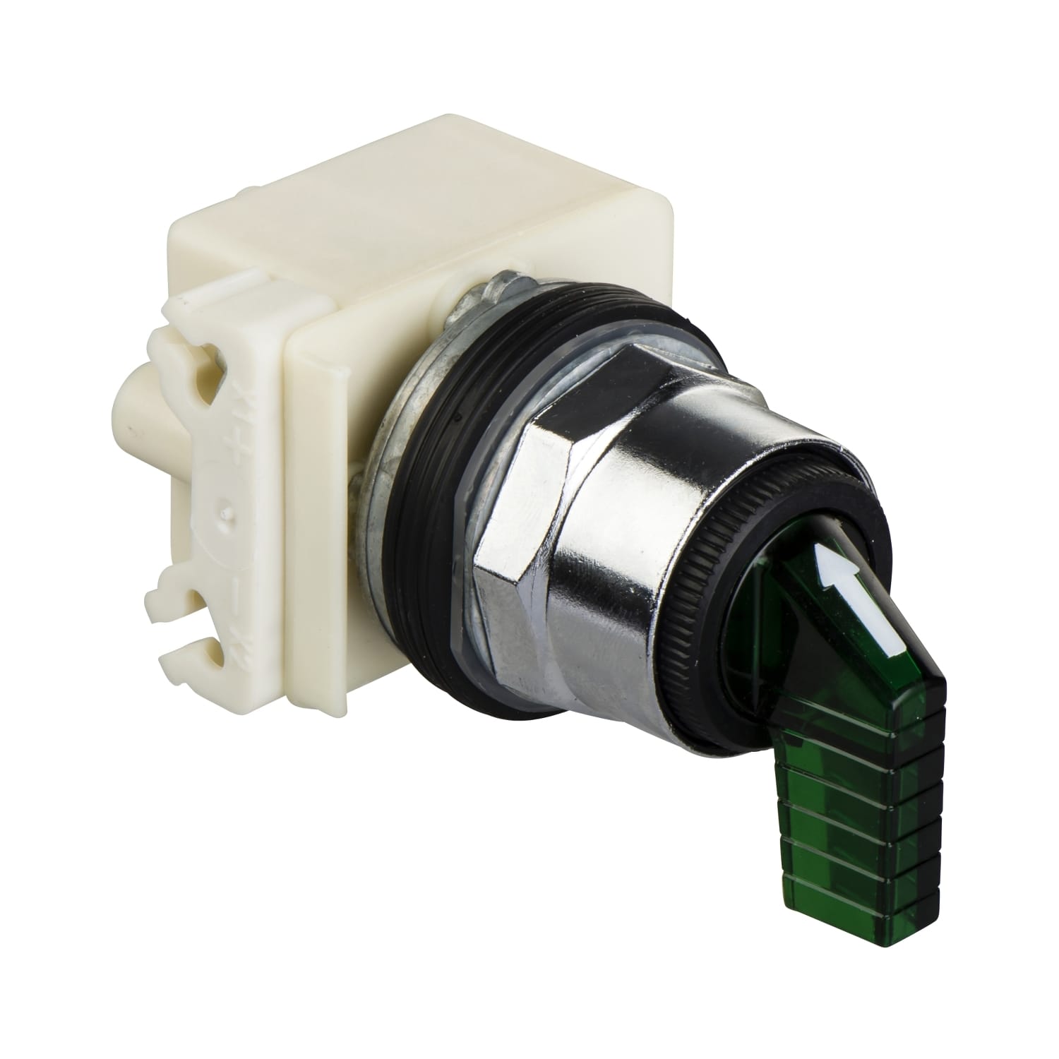 SCHNEIDER ELECTRIC - SNR9001K11J35LGFG Interruttore selettore Ø 30 - Verde - 2 pos. - Sblocco a rot - 24 V CA/CC