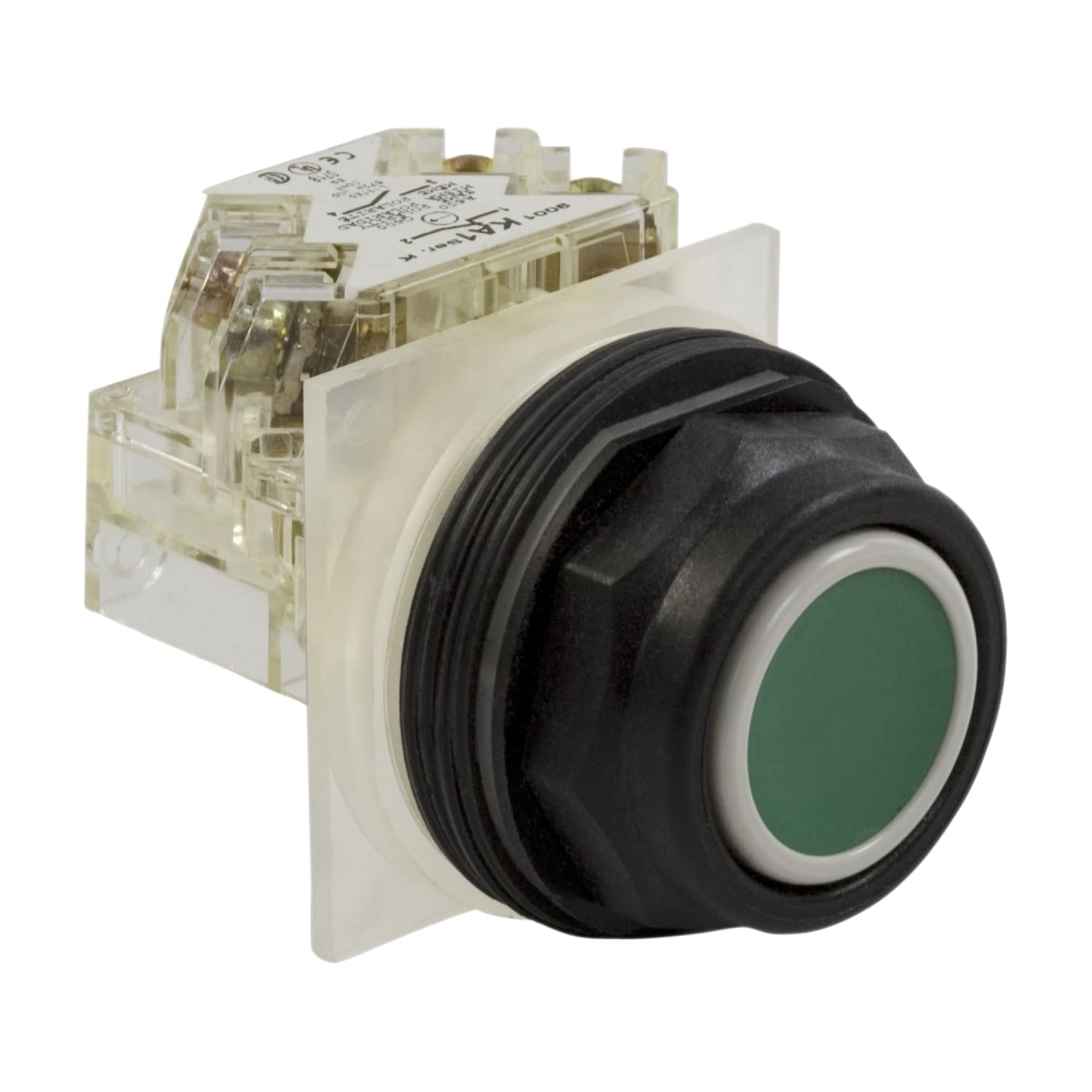 SCHNEIDER ELECTRIC - SNR9001SKR1GH13 Pulsante verde Ø30 - incassato con ritorno - 1NC/NO