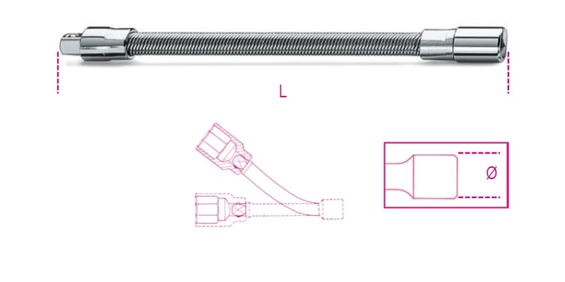 BM SPA - BMM009000828 PROLUNGHE FLESSIBILI 150MM 1/4 FL/150
