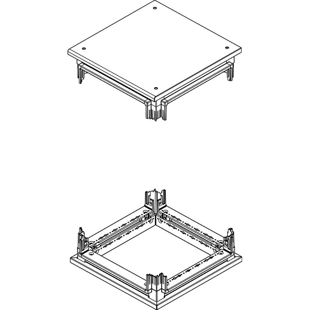 BTICINO BTI91801/33A MAS HDX - BASE TESTA PANN APERTO 350X350