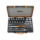 BM SPA - BMM009200986 20 chiavi a bussola esagonali, 13 a giravite e 5 accessori in cassetta di lamiera