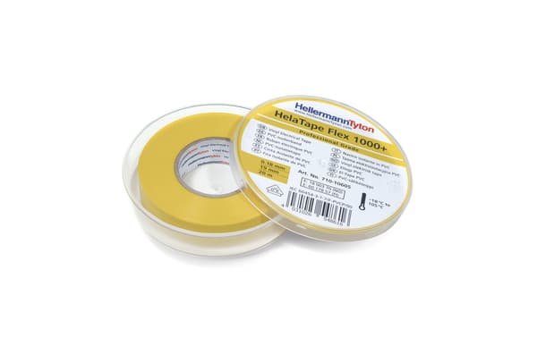 HELLERMANNTYTON Srl HEE710-10605 NASTRO PVC 19X20X0.18 YE HTAPE-FLEX1000+