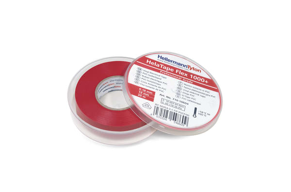 HELLERMANNTYTON Srl HEE710-10604 NASTRO PVC 19X20X0.18 RD HTAPE-FLEX1000+