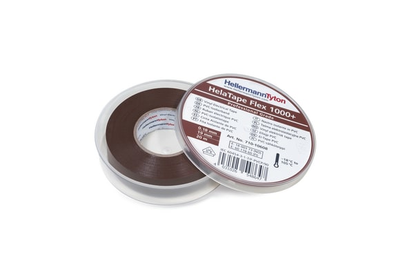 HELLERMANNTYTON Srl HEE710-10608 NASTRO PVC 19X20X0.18 BN HTAPE-FLEX1000+