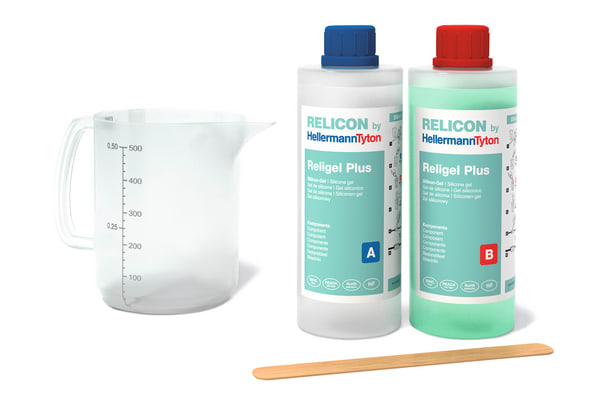 HELLERMANNTYTON Srl - HEE435-00756 Gel bicomponente verde 500ml Religel Plu