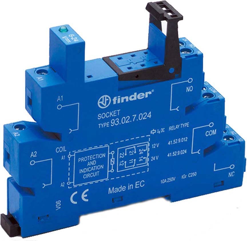 FINDER SPA FIN93020024 ZOCCOLO CON MORSETTI A BUSSOLA 2P S.41
