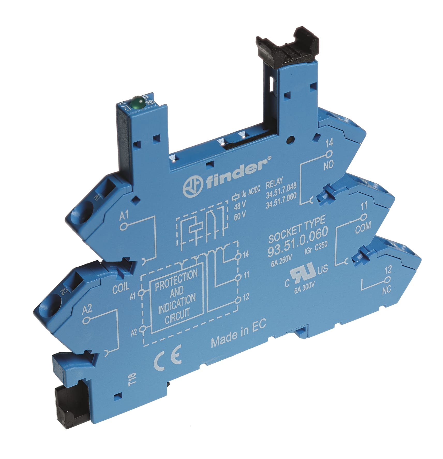 FINDER SPA FIN93510125 ZOCCOLO CON MORSETTI A MOLLA 1P S.34