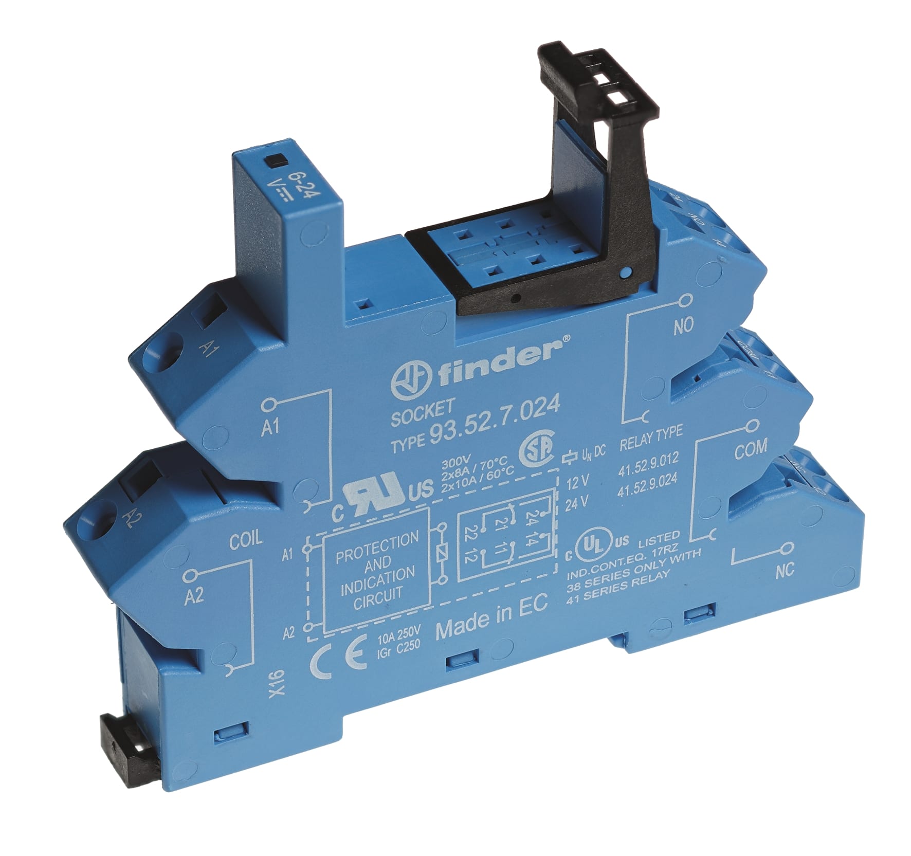 FINDER SPA FIN93520024 ZOCCOLO CON MORSETTI A MOLLA 2P S.41