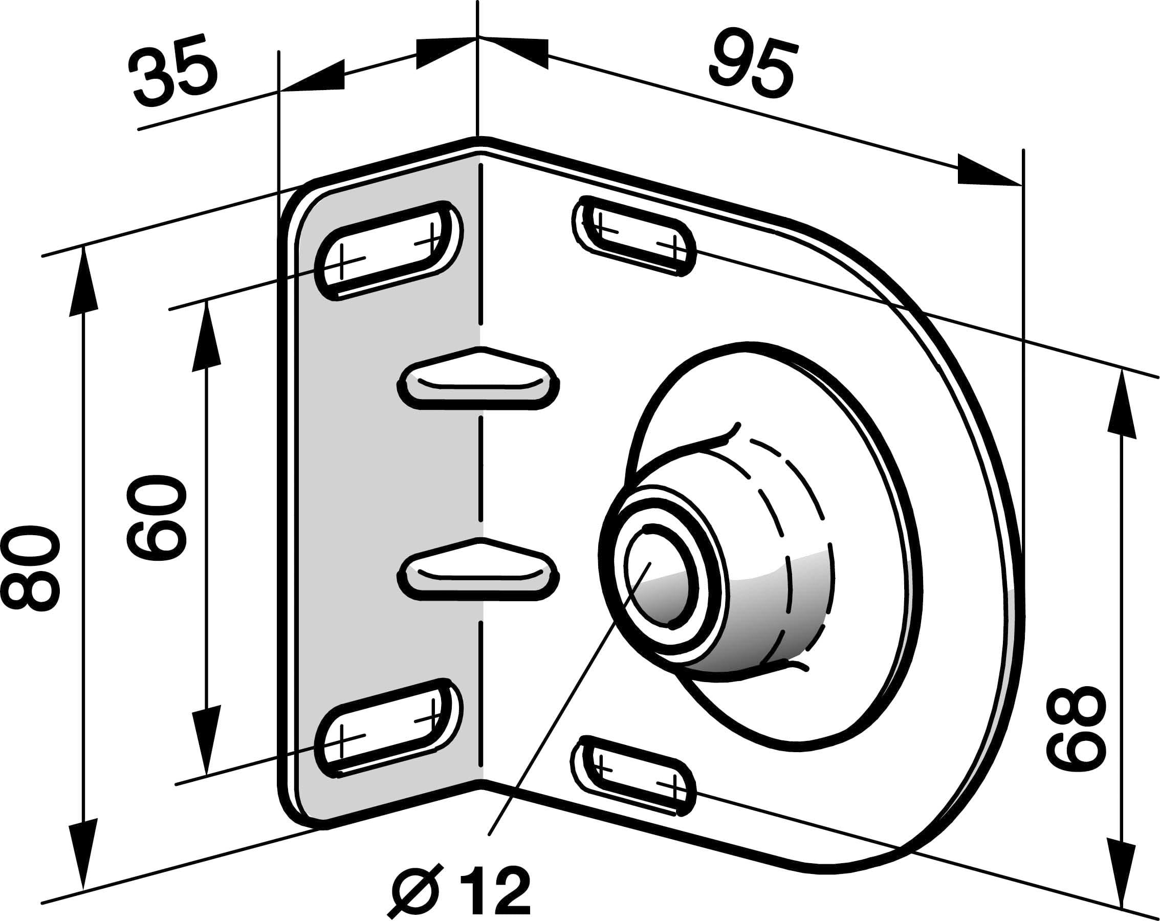 BFT (SOMFY) MFY9410633 SUPPORTO CALOTTA ZINC.ROT.