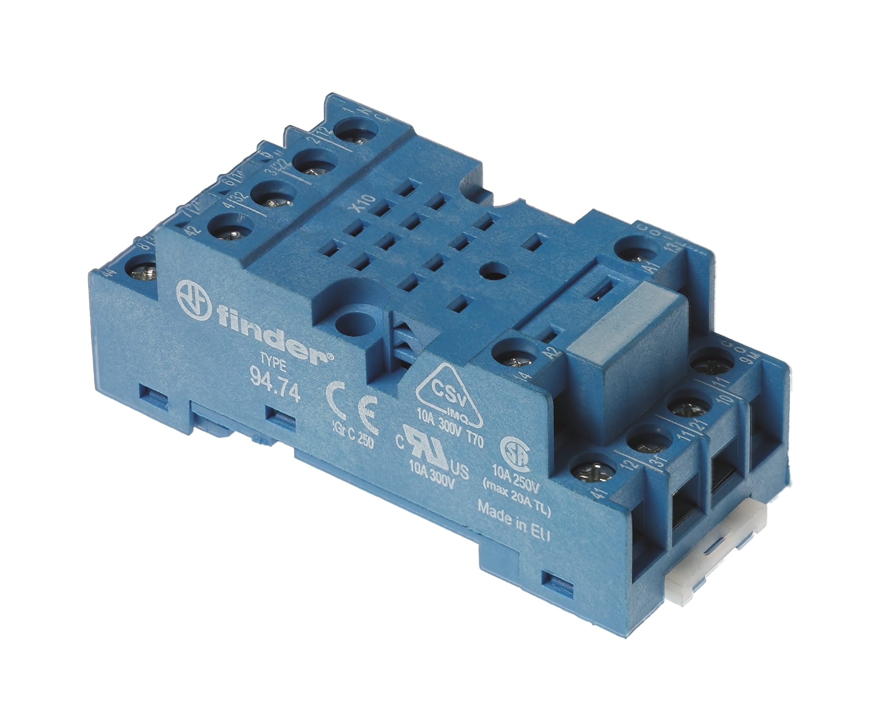 FINDER SPA FIN9472SMA ZOCCOLO CON MORSETTI PIASTRINA 2P S.55/8