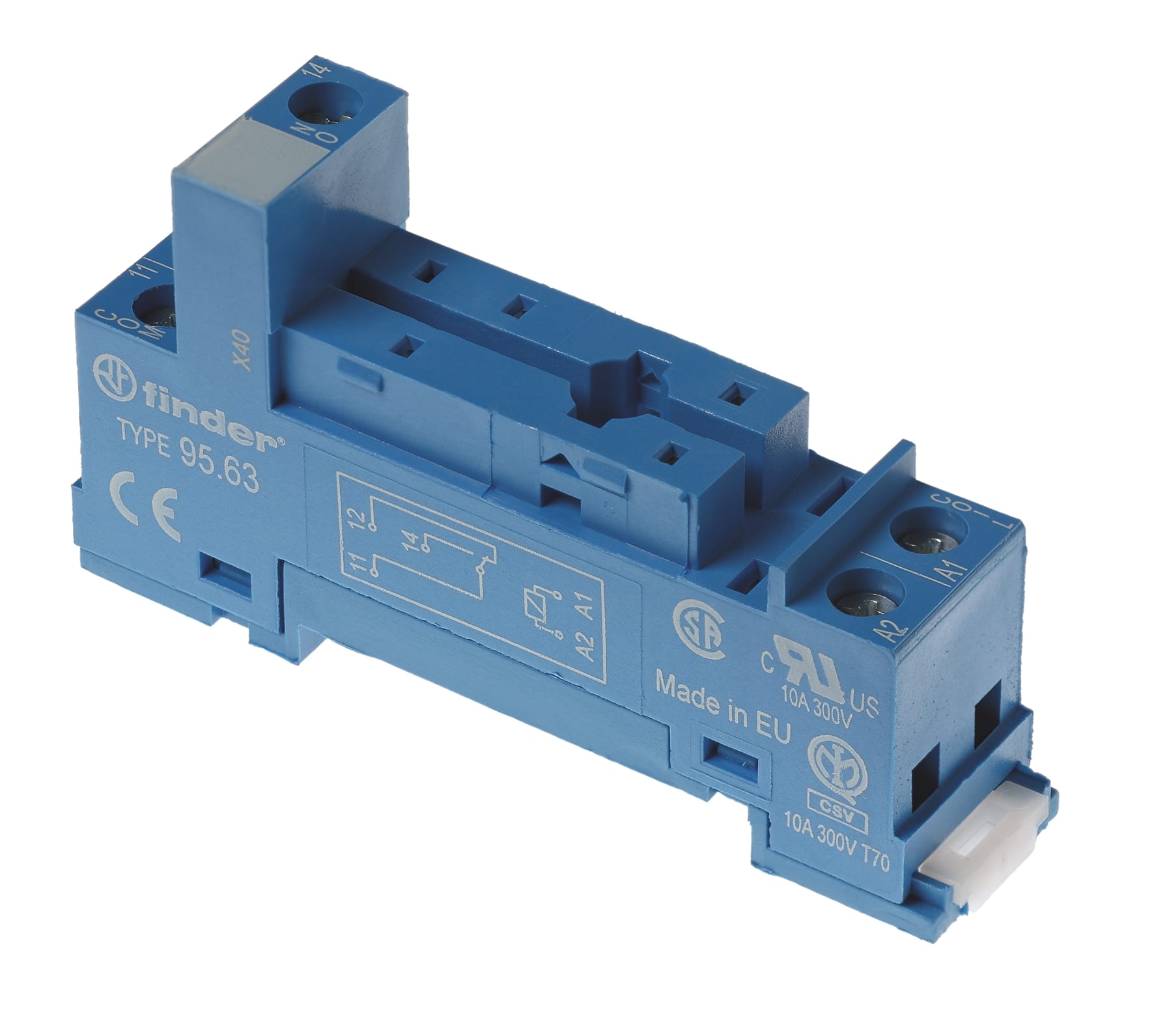 FINDER SPA FIN9563SMA ZOCCOLO CON MORSETTI A BUSSOLA 1P S.40