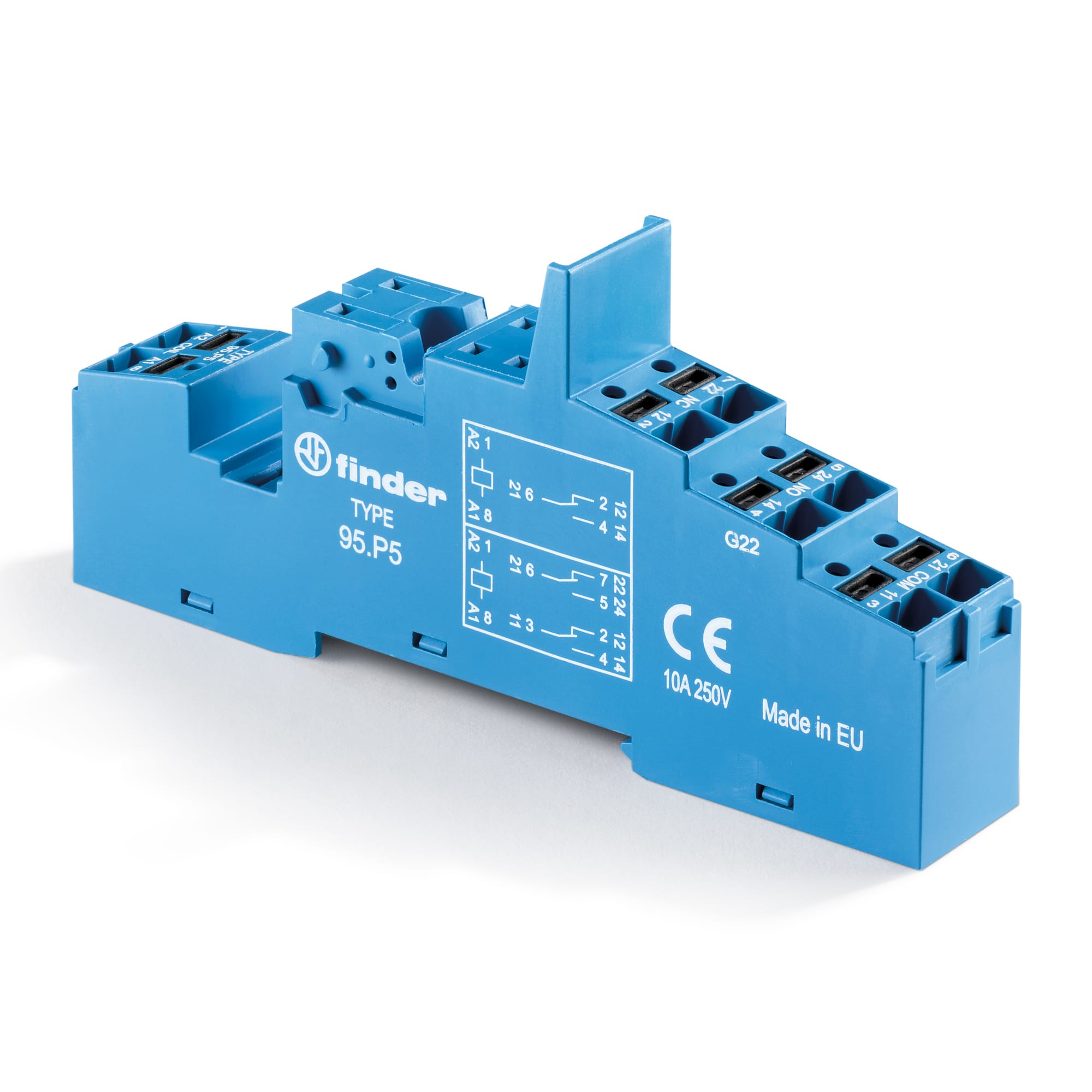 FINDER SPA FIN95P57SMA ZOCCOLO MORSETTI PUSH-IN 1/2P AP.FER.S.4