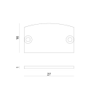 LINEA LIGHT (ILED) - ILD98907 KIT TAPPI IN ALLUMINIO 2PZ.BIANCHI