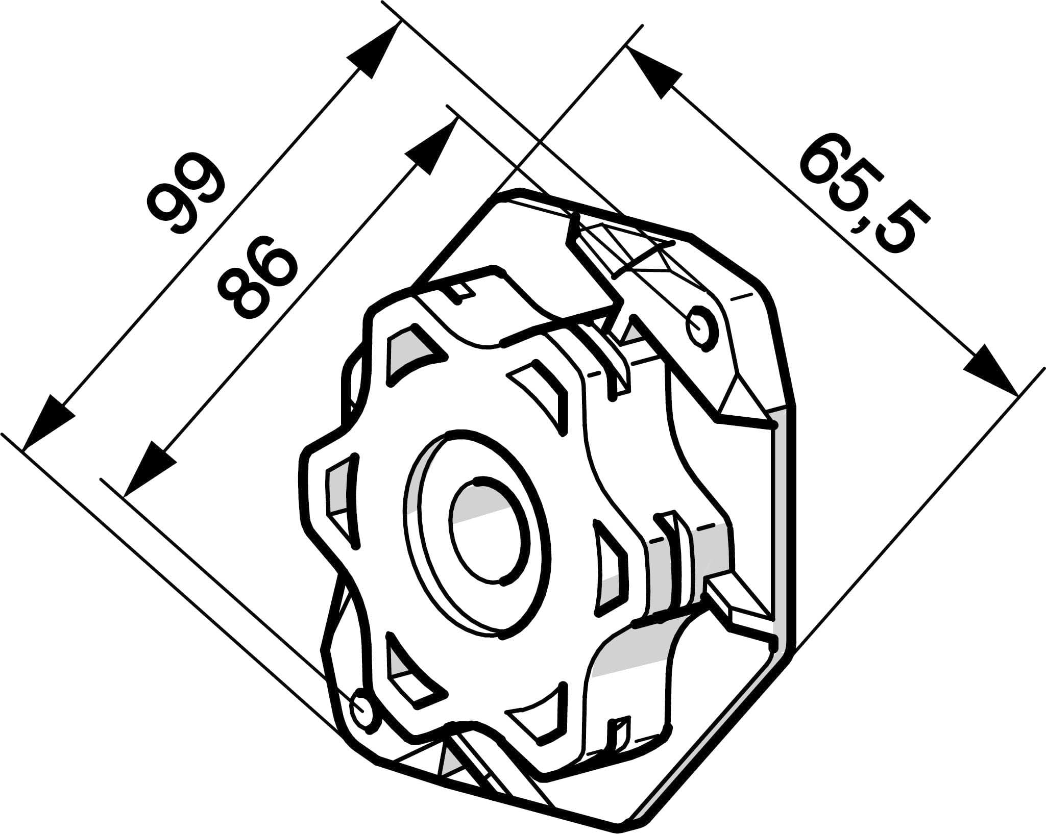 BFT (SOMFY) - MFY9910051 SUPPORTO OP. LT/CSI