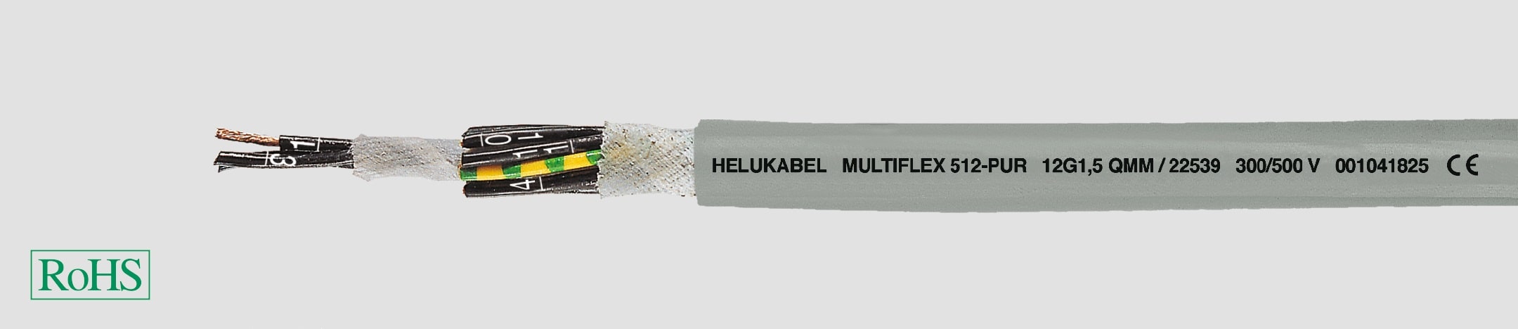 HELUKABEL ITALIA SRL HLK22523 MULTIFLEX 512 -PUR 2X1 QMM GREY
