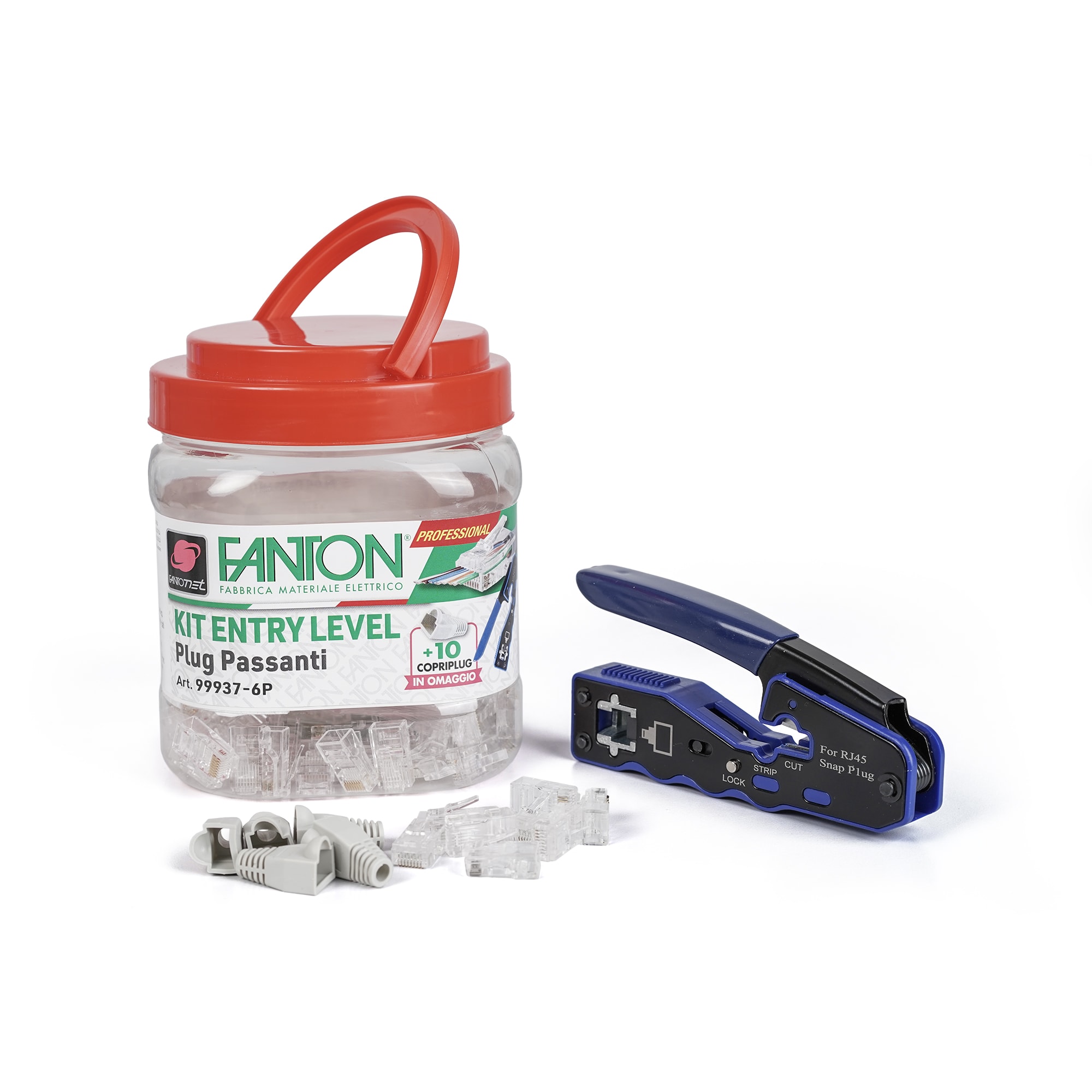 FANTON SRL FME99937-6P KIT 50 PLUG RJ45 CAT.6 UTP PAS.+PINZA
