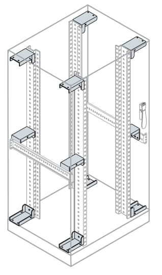 ABB SPA - ABBEB8000 N.4 STAFF. DI MONT. RACK FIX. L 800