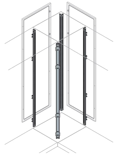 ABB SPA - ABBEM2205 N.4 MONTANTI X STRUTTURA ANGOLO H=2200MM