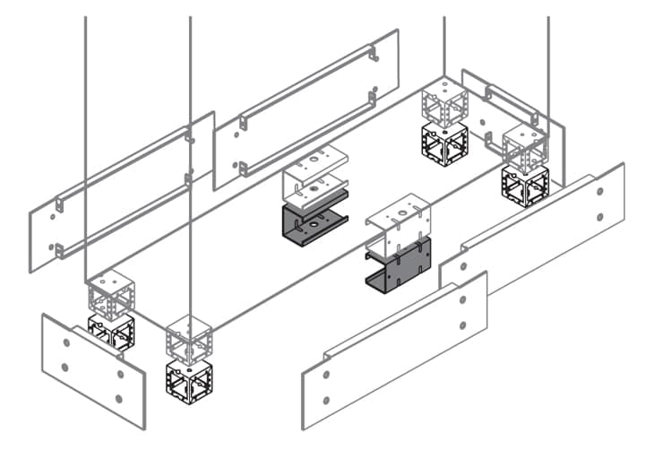 ABB SPA - ABBZN1020 N.2 ZOCCOLI INTERMEDI H=100MM