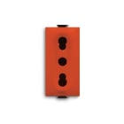 ABB SPA ABB2CSK1104CH PRESA BIVALENTE 2P+T, 10/16A, ROSSA