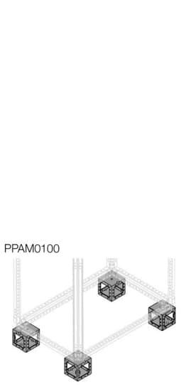 ABB SPA ABBPPAM0100 N.4 ANG. ZOCCOLO LAMIERA ZINCATA H=100MM
