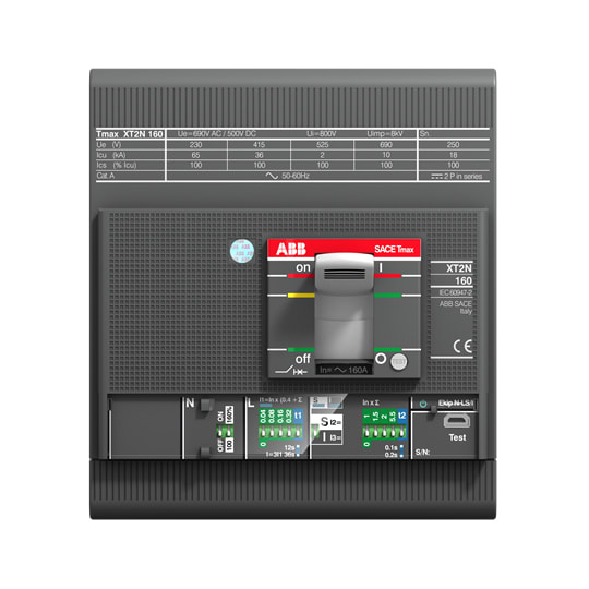 ABB SPA - ABBXT2N160LS-I4 XT2N 160 Ekip LS/I In=160A 4pFF InN=100%