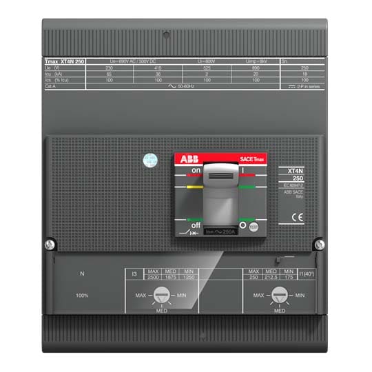 ABB SPA - ABBXT4S250TMA4 XT4S 250 TMA 250-2500 4p F F InN=50%