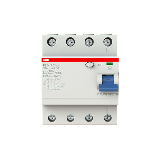 ABB SPA ABBF427817 F204 AC 63A 100MA INTERR.DIFFERENZ. PURO