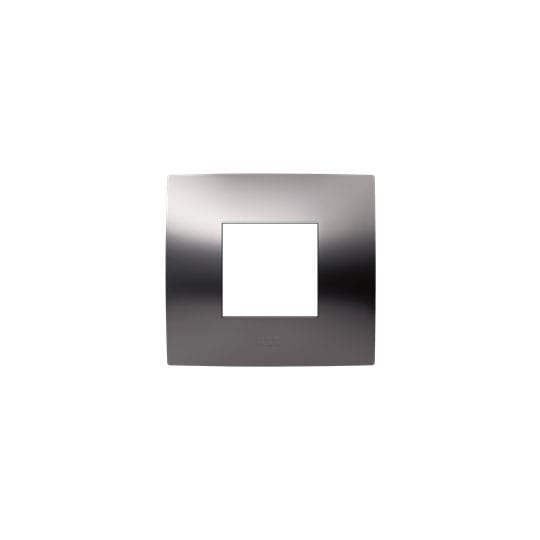 ABB SPA ABB2CSK0218CH PLACCA 2 MOD. METAL BLACK SATINATO