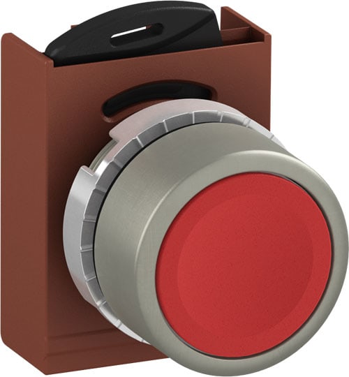 ABB SPA - ABBP9MPNRG PULSANTE; SATIN; FILO; ROSSO