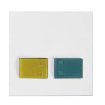 ABB SPA ABB2CSH240935R2014 88882B3N PLACCA PULS GIALLO/VERDE ANTIB.