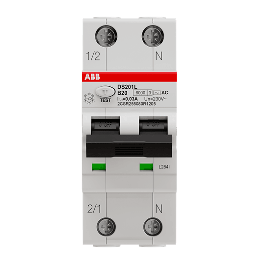 ABB SPA ABBDS201B20AC30 DS201 INT.DIFF.MAGN.6KA 1P+N AC B20 30MA