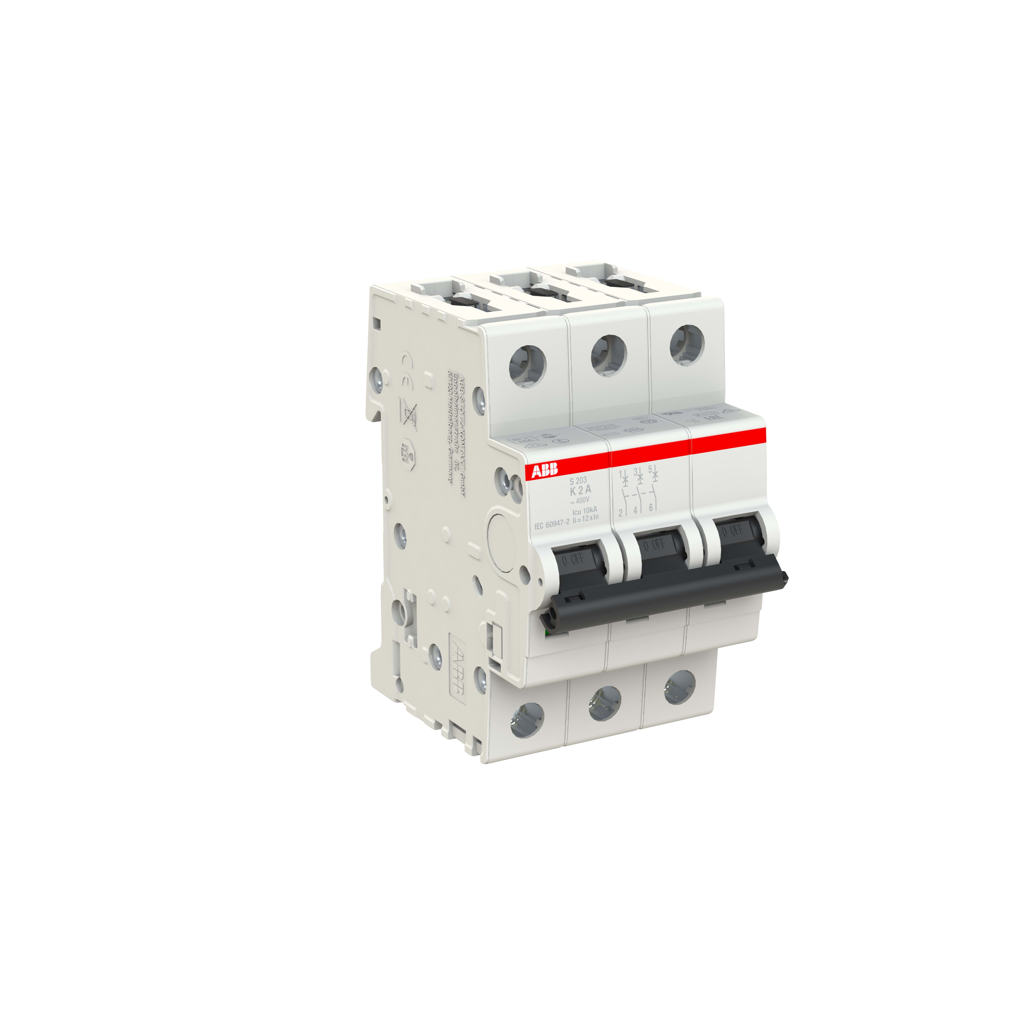 ABB SPA ABBS507493 S203 K 2 INTERRUTTORE AUTOMATICO 6KA 3P