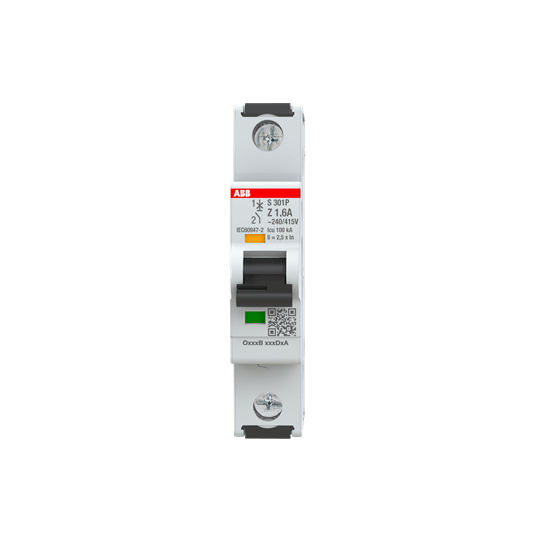 ABB SPA ABBS301PZ1V6 S301P Z 1,6 INTERRUTTORE AUTOMATICO 25KA