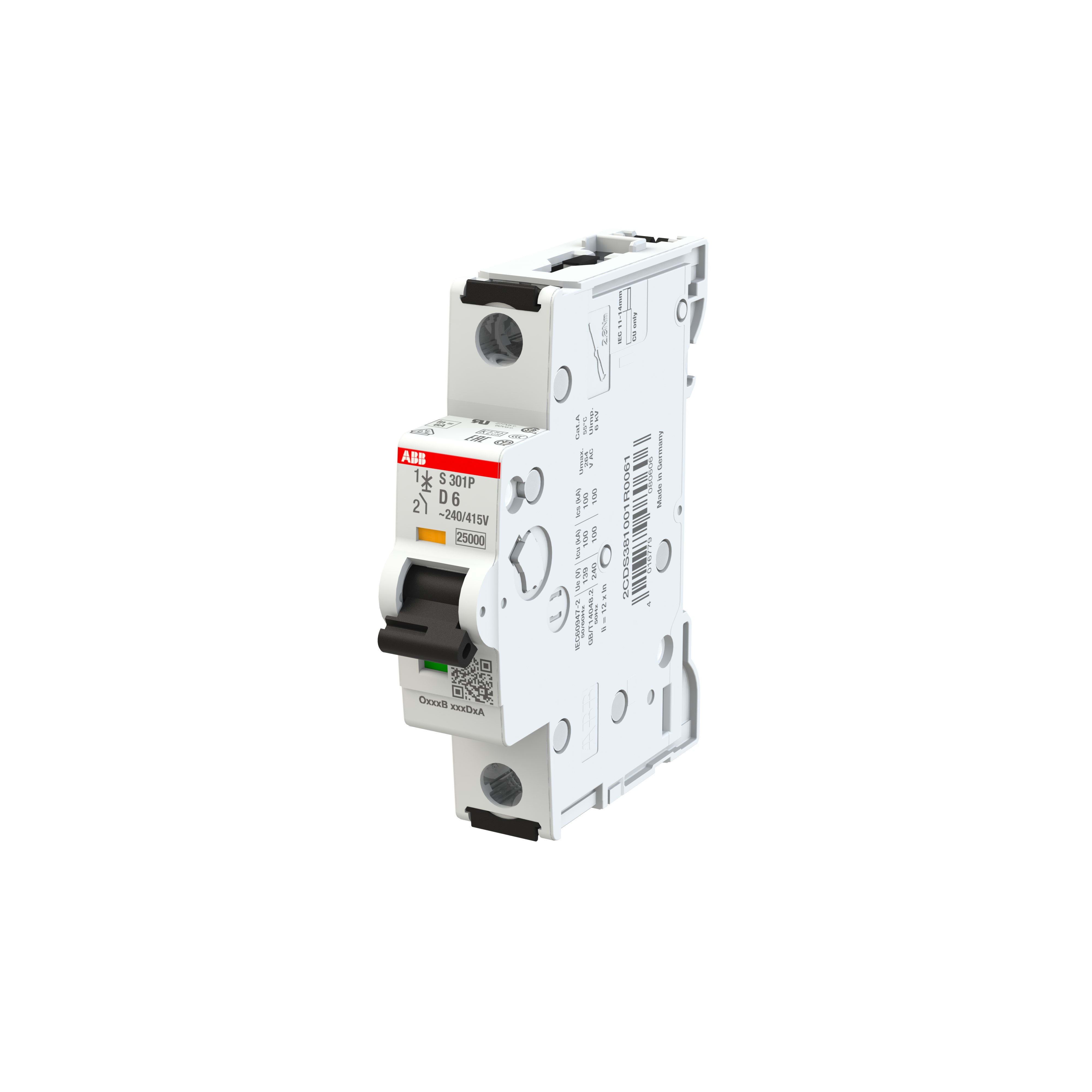 ABB SPA ABBS301PD6 S301P D 6 INTERRUTTORE AUTOMATICO 25KA 1