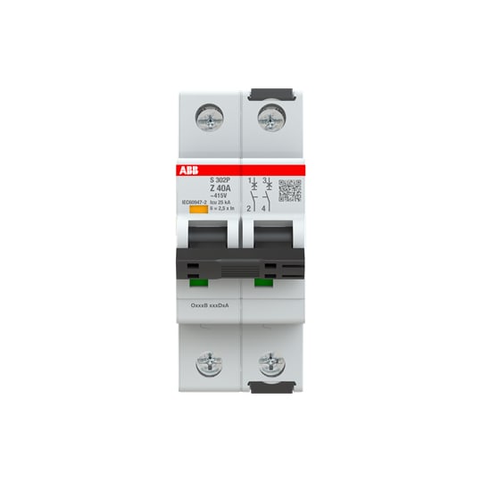 ABB SPA - ABBS302PZ40 S302P Z40 INTERRUTTORE AUTOMATICO 25KA 2P