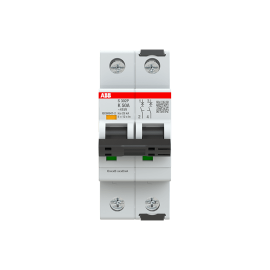 ABB SPA ABBS302PK50 S302P K50 INTERRUTTORE AUTOMATICO 25KA 2
