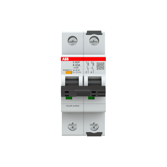 ABB SPA ABBS302PK63 S302P K63 INTERRUTTORE AUTOMATICO 25KA 2