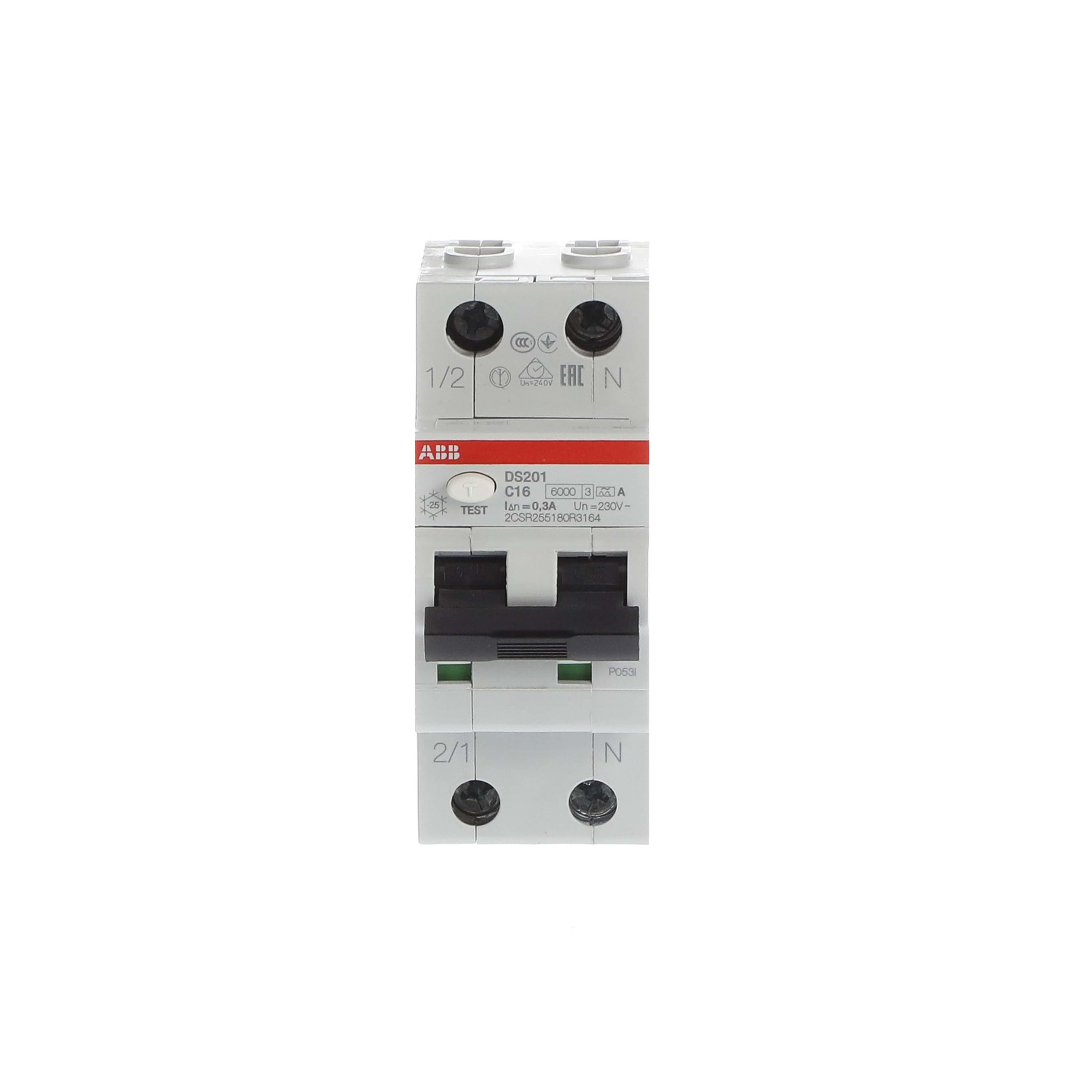 ABB SPA ABBDS201C16A300 DS201 INT.DIFF.MAGN.6KA 1P+N A C16 300MA